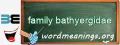 WordMeaning blackboard for family bathyergidae